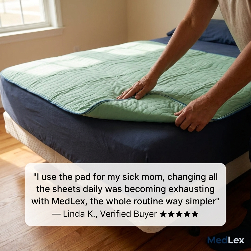 MedLex Hospital-Grade Re-Usable Incontinence Bed Pad | Built for the Proud Care-Givers