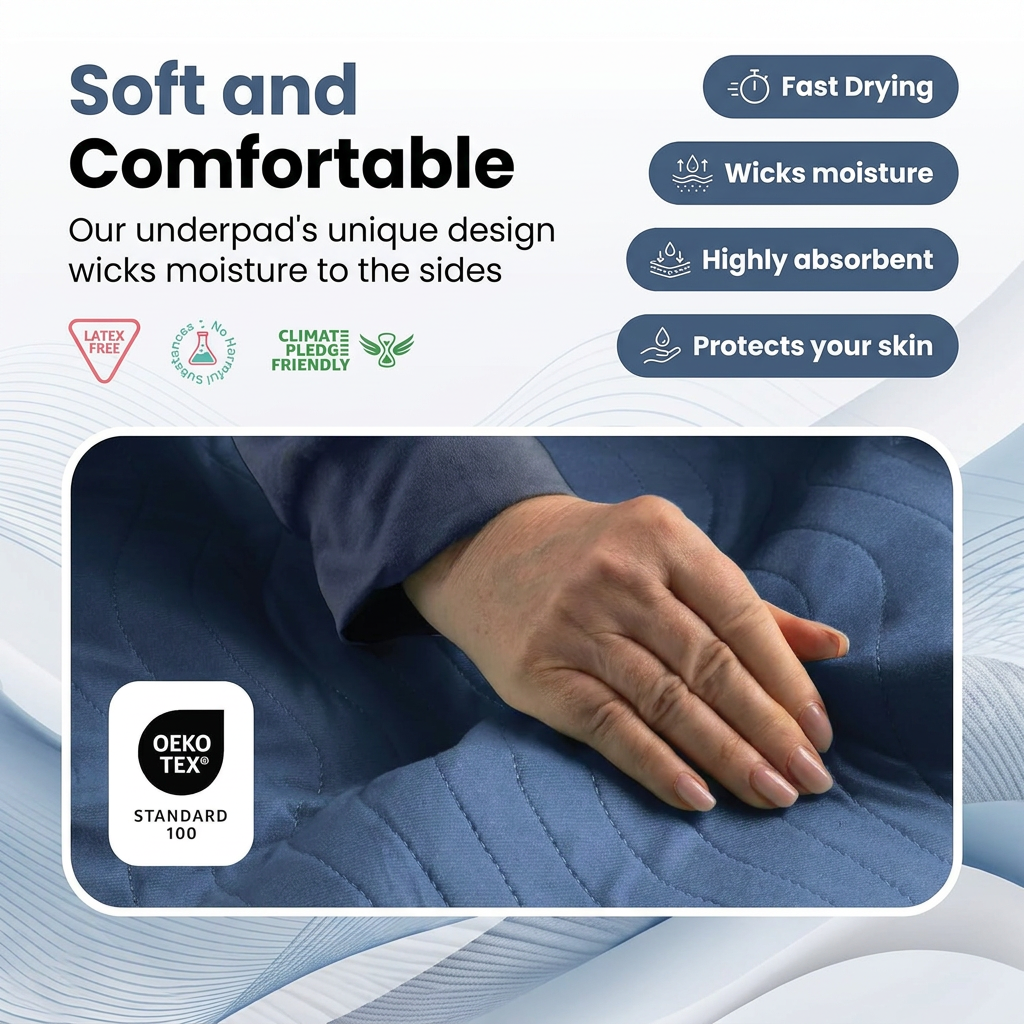 MedLex Hospital-Grade Re-Usable Incontinence Bed Pad | Built for the Proud Care-Givers