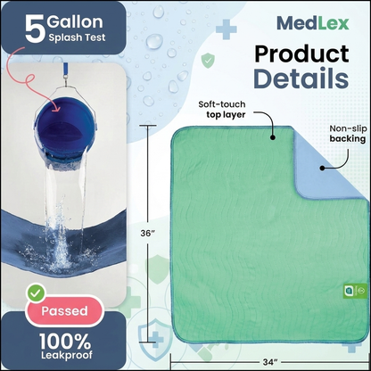MedLex Hospital-Grade Re-Usable Incontinence Bed Pad | Built for the Proud Care-Givers